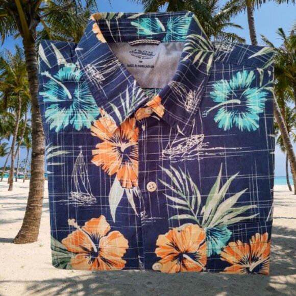 IZOD SALTWATER RELAXED CLASSICS ATHLETIC FIT MEN'S SHORT SLEEVE SHIRT - SIZE M - Picture 1 of 7